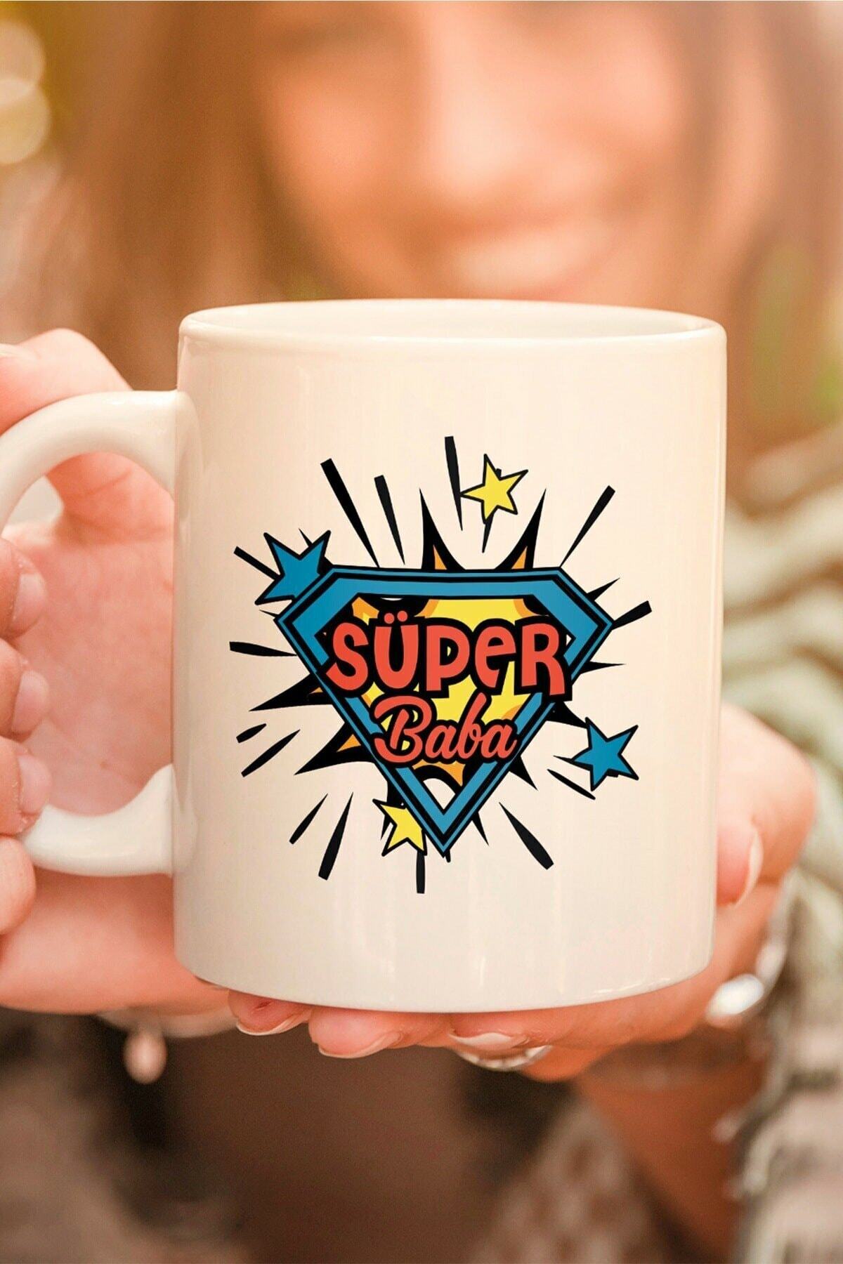 1_org_zoom-325.jpg Babaya Esprili Süper Baba Mesajlı Porselen Kupa Bardak - Görsel 1