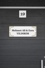 Şık Pembe Çerçeveli Kapı İsimlik & Numara Seti - Görsel 3