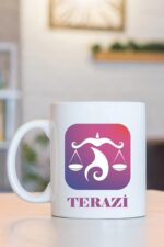 Terazi Burcu Kupa Bardak - Baskılı Bardak - Hediyelik Bardak- Burçlar