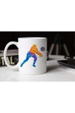 Voleybolcu Temalı Beyaz Porselen Kupa-03 Tfspr-15