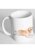 Koşan Golden Köpek Tasarım Baskılı Kupa Bdh549