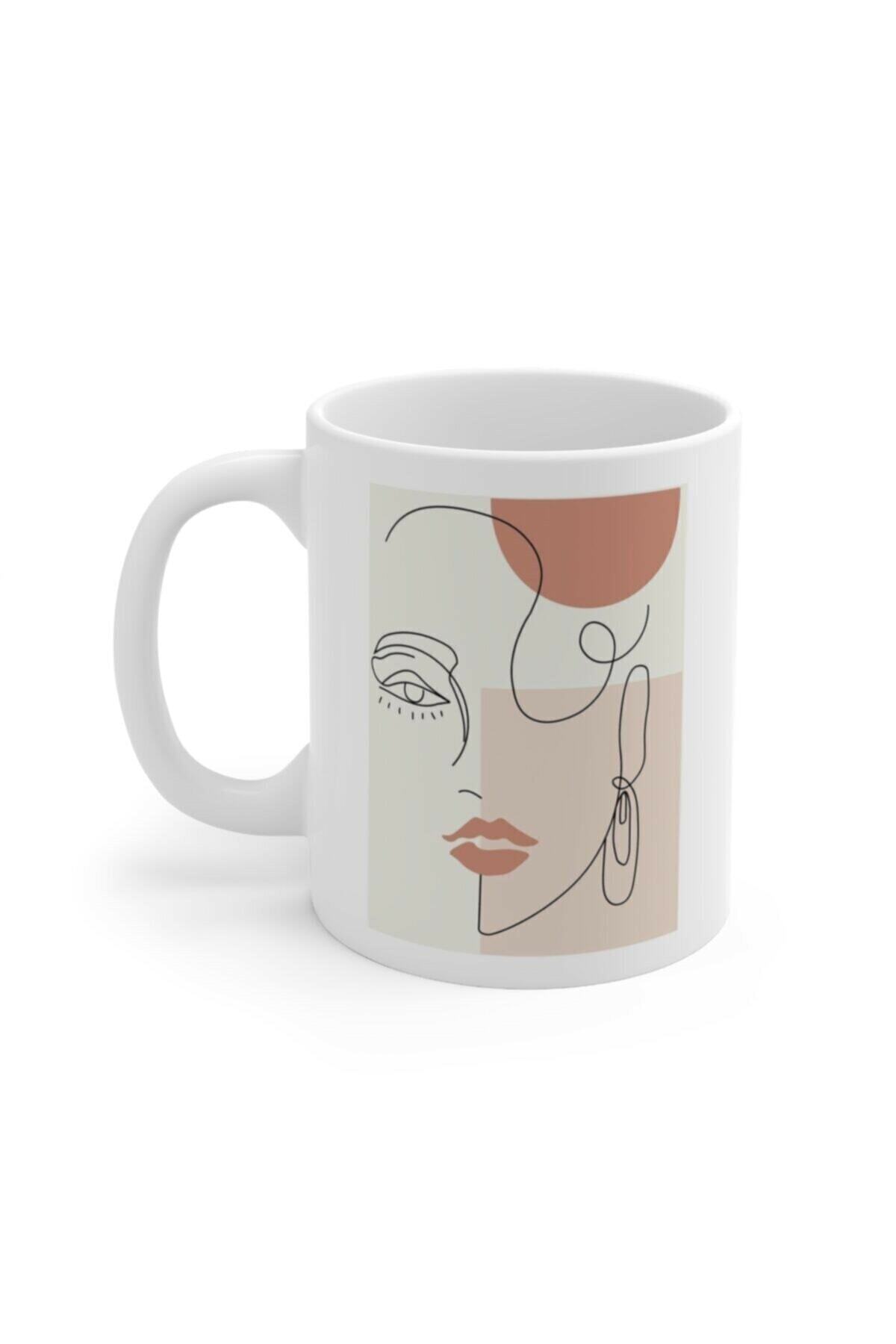 1_org_zoom-404.jpg Beyaz Yüz Tasarımlı Kupa Bardak - Görsel 1