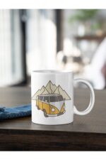 Sarı Vosvos Minibüs Ve Dağ Baskılı Kupa