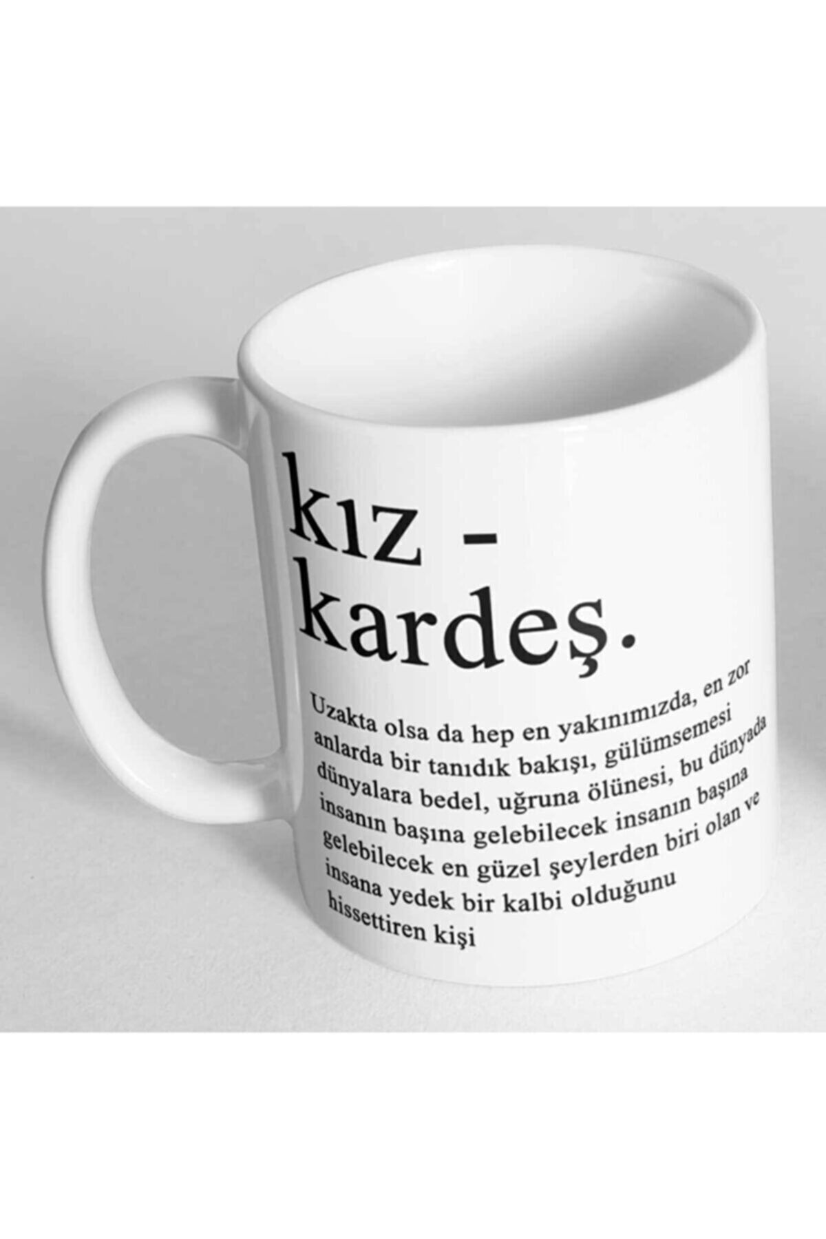 1_org_zoom-456.jpg Kız Kardeş Kelime Anlamı Baskılı Kupa Bardak - Görsel 1