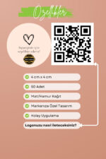 Kişiye Özel Butik Logo Etiketi | 50 Adet Sipariş Teşekkür Etiketi Sticker | 4x4 cm - Görsel 3