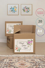 Kişiye Özel İsimli Çeyiz Kolisi Etiketi – 20 Adet A4 Kendinden Yapışkanlı - Görsel 2