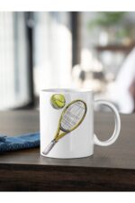 Tenis Serisi 2 Raket Ve Top Baskılı Kupa