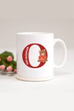 Ayıcıklı O Harfli Baskılı Kupa Bardak