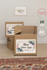 Kişiye Özel Çeyiz Kolisi Etiketi | 20 Adet A4 Yapışkanlı