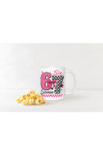 67 Yazılı Pembe Leopar ve Fiyonklu Kupa - Popüler Preppy Aesthetic Bardak - Görsel 2