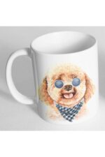 Poodle Fular Gözlük Baskılı Kupa Bardak