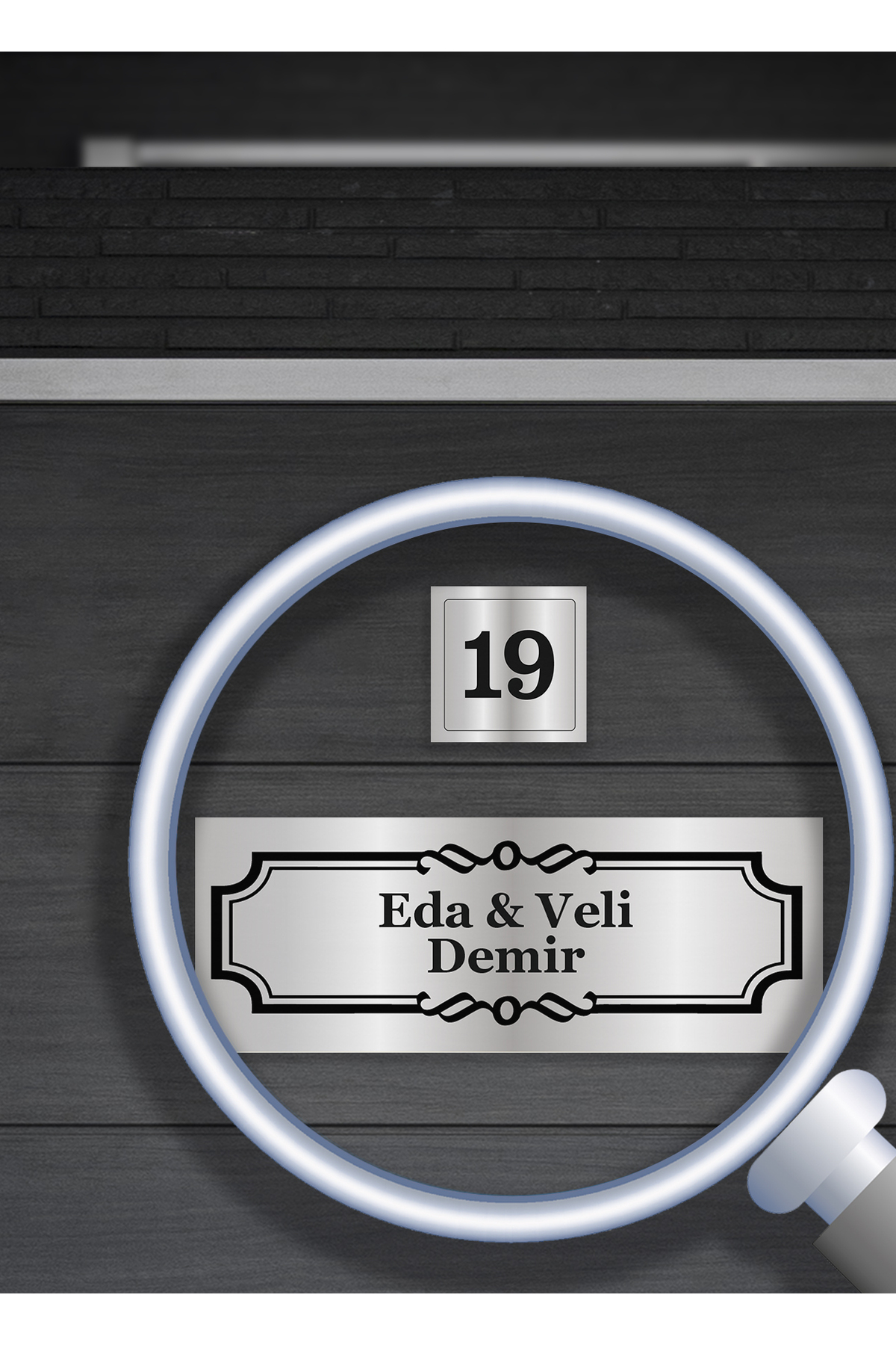 1_org_zoom-63.jpg Kişiye Özel Kapı İsimliği - Klasik Model (15x5 cm + 5x5 cm) - Görsel 1