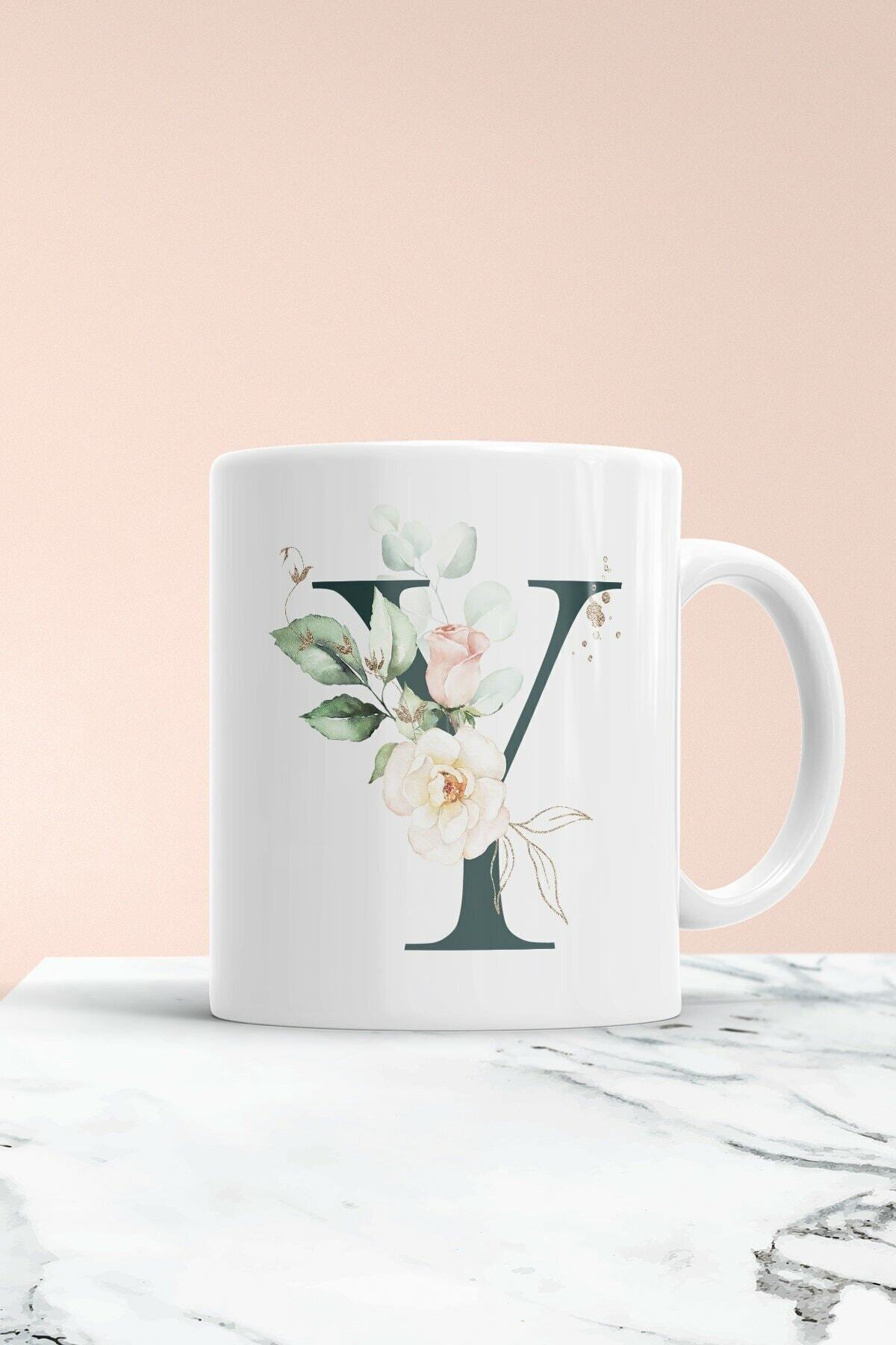 1_org_zoom-647.jpg Y Harf Baskılı Spring Koleksiyon Kupa Bardak - Görsel 1