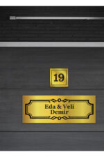 Kişiye Özel Kapı İsimliği - Klasik Model (15x5 cm + 5x5 cm)