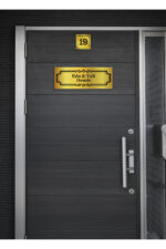 Kişiye Özel Kapı İsimliği - Klasik Model (15x5 cm + 5x5 cm) - Görsel 3