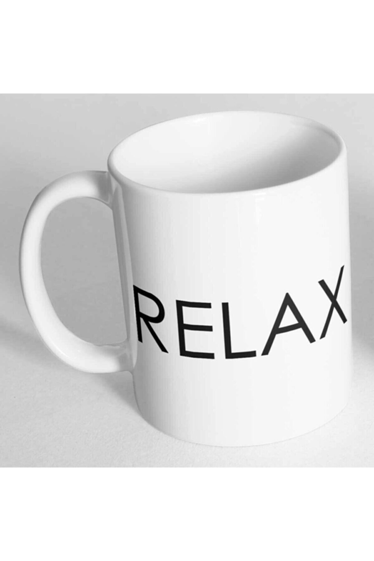 1_org_zoom-754.jpg Relax Yazısı Baskılı Kupa Bardak - Görsel 1