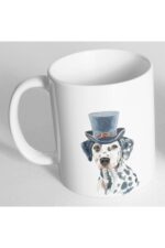 Şapkalı Gözlüklü Danua Köpek Tasarım Baskılı Kupa