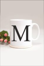 M Harfli Baskılı Kupa Bardak