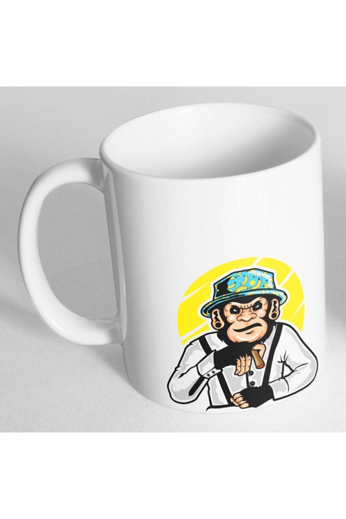 1_org_zoom-853.jpg Maymun Resim Tasarım Baskılı Kupa Bdh550 - Görsel 1