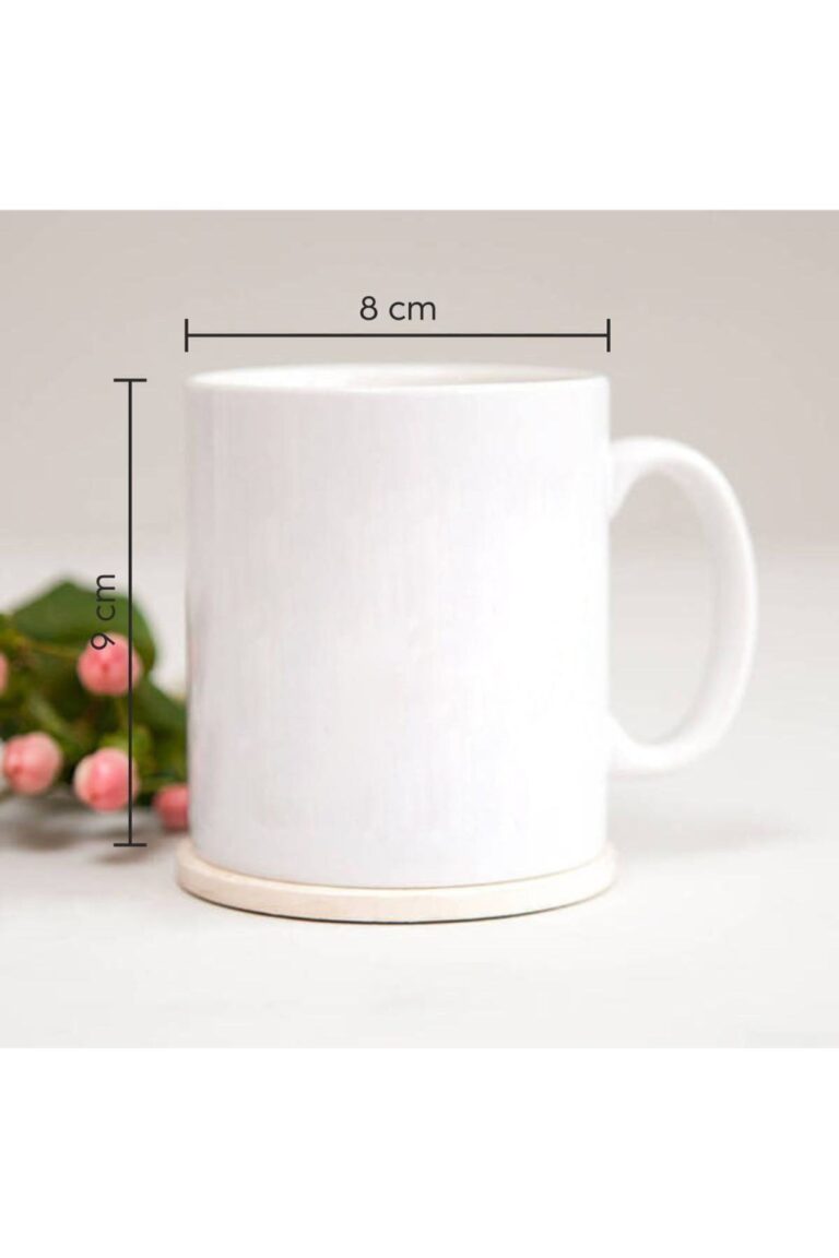 M Harfli Çerçeveli Baskılı Kupa Bardak - Görsel 2