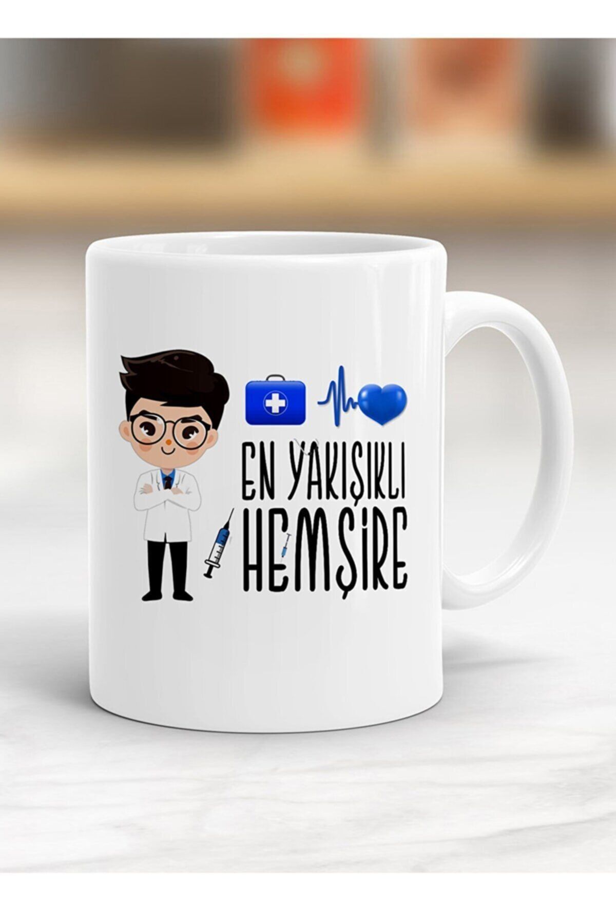 1_org_zoom-931.jpg En Yakışıklı Hemşire Baskılı Kupa Bardak - Görsel 1