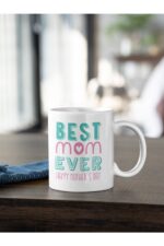 Best Mom Ever 2 Yazı Baskılı Kupa Beyaz
