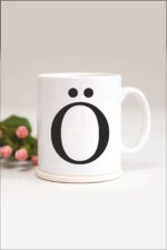 Ö Harfli Baskılı Kupa Bardak