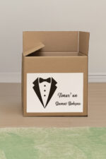 İsme Özel Damat Bohçası Etiketi - 10'lu A4 Paket - Kendinden Yapışkanlı Çeyiz Kolisi Sticker - Görsel 2