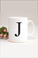 J Harfli Baskılı Kupa Bardak